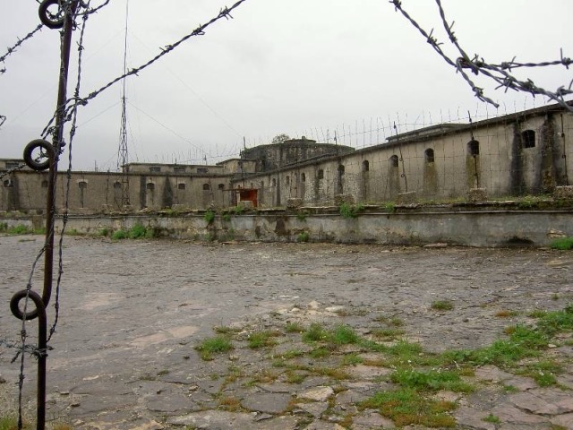 Court yard of a political prison in Girokaster, Albania.