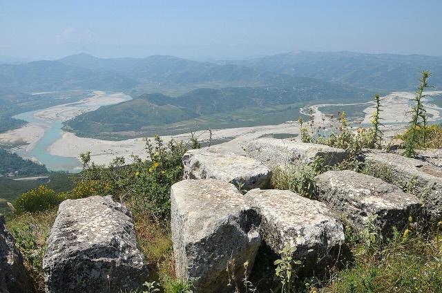 View towards the Vjosa valley, Byllis, Albania