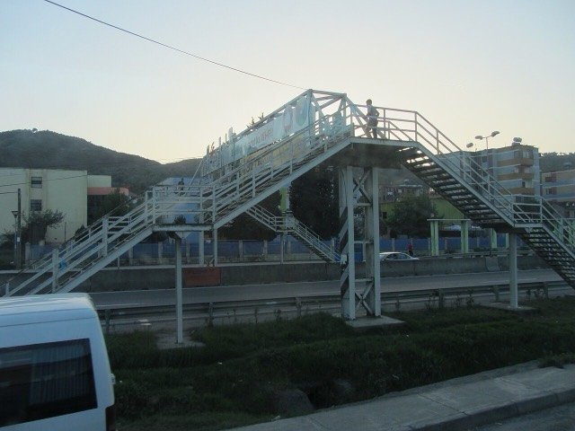 Overpass at Rruga SH2, Durrës-Tirana Highway, in Vora (Albania)