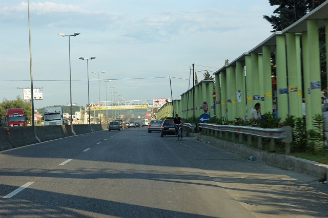 Highway Durrës-Tirana (National road SH 2) at Vorë – direction Tirana