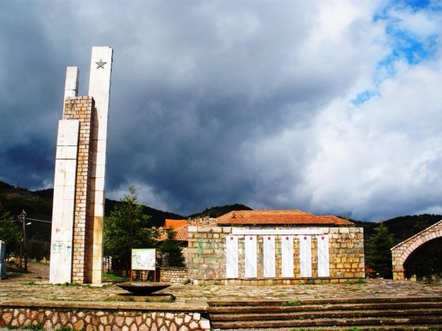 Lapidar in the commune of Voskopoja, Southeast Albania